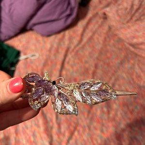 Earrings, hair barre; and jewelry never worn or touched